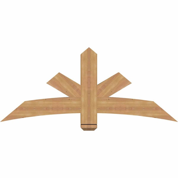 Ekena Millwork Alberta Smooth Timber Gable Bracket, Western Red Cedar, 60"W x 25"H x 5 1/2"D x 5 1/2"F, 10/12 Pitch GBW060X25X0606ALB00SWR - main